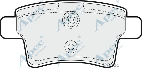 APEC BRAKING Комплект тормозных колодок, дисковый тормоз PAD1526